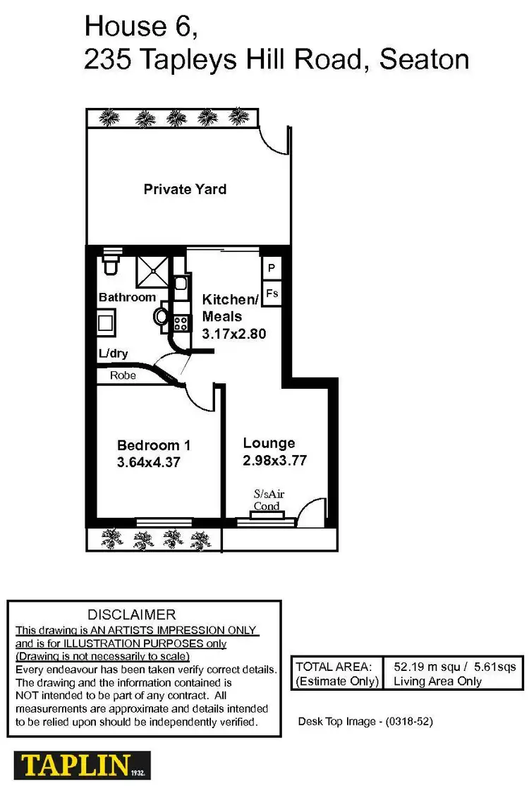 Floorplan of Homely unit listing, 6/235 Tapleys Hill Road, Seaton SA 5023