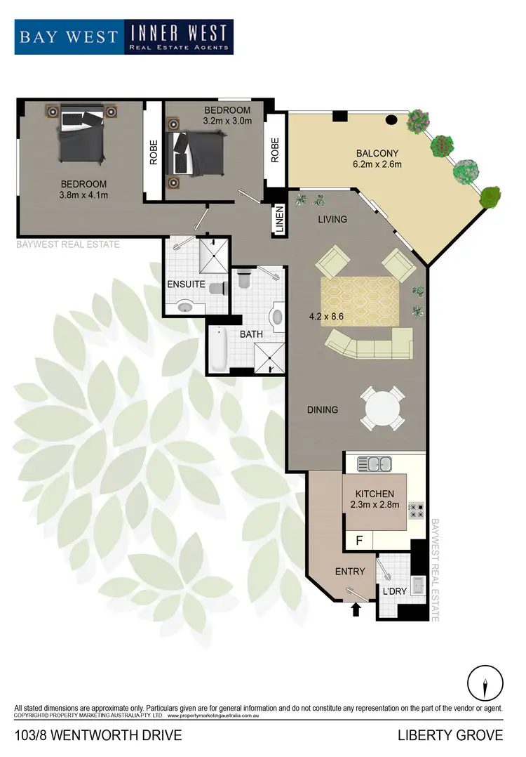 Floorplan of Homely apartment listing, 103/8 Wentworth Drive, Liberty Grove NSW 2138