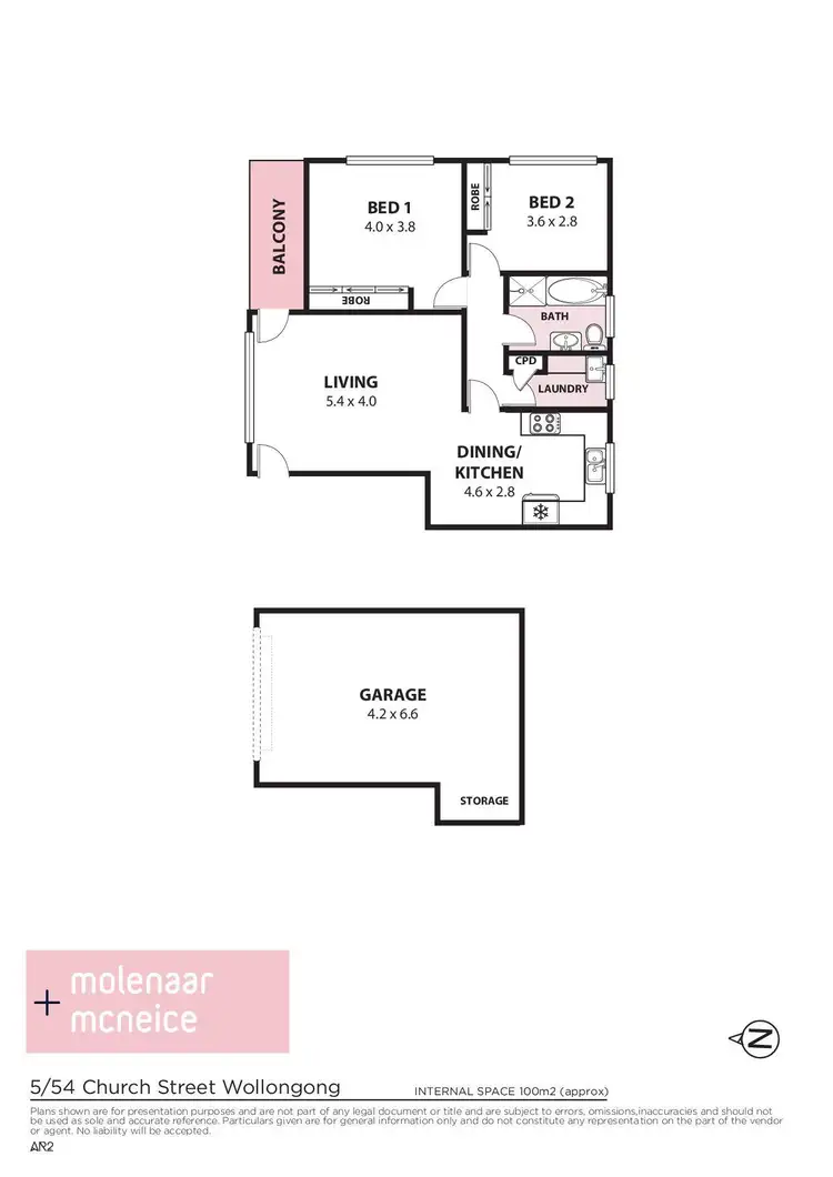 Floorplan of Homely unit listing, 5/54 Church Street, Wollongong NSW 2500