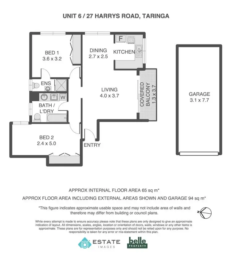 Floorplan of Homely unit listing, 6/27 Harrys Road, Taringa QLD 4068