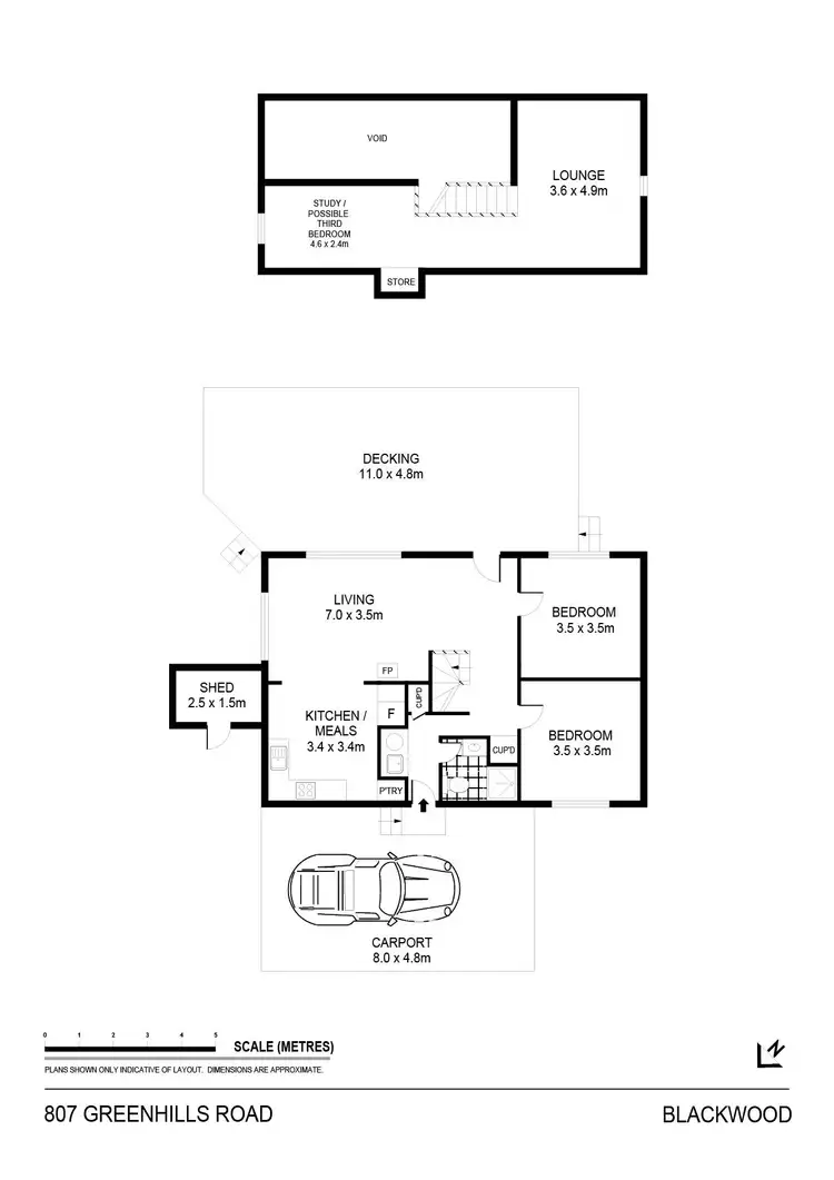 Floorplan of Homely rural property listing, 807 Greenhills Road, Blackwood VIC 3458