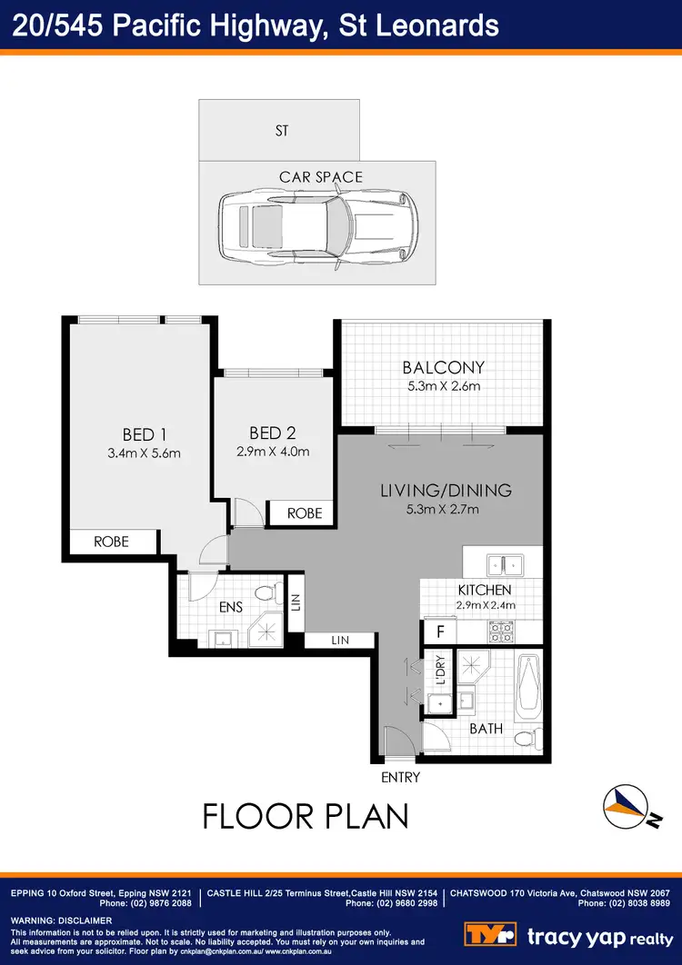 Floorplan of Homely apartment listing, 20/545 Pacific Highway, St Leonards NSW 2065