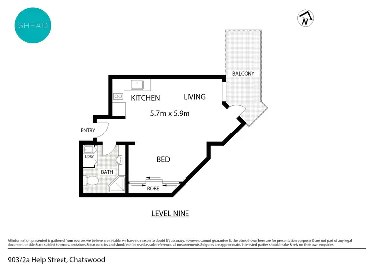 Floorplan of Homely apartment listing, 903/2A Help Street, Chatswood NSW 2067
