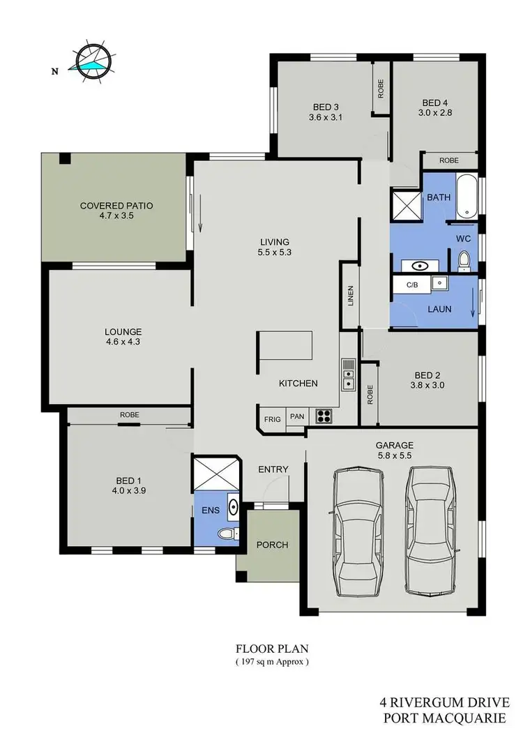 Floorplan of Homely house listing, 4 Rivergum Drive, Port Macquarie NSW 2444
