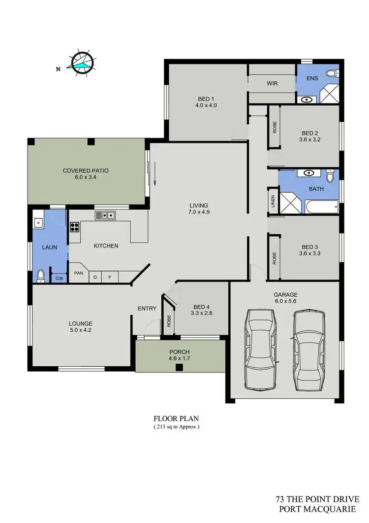 Floorplan of Homely house listing, 73 The Point Drive, Port Macquarie NSW 2444