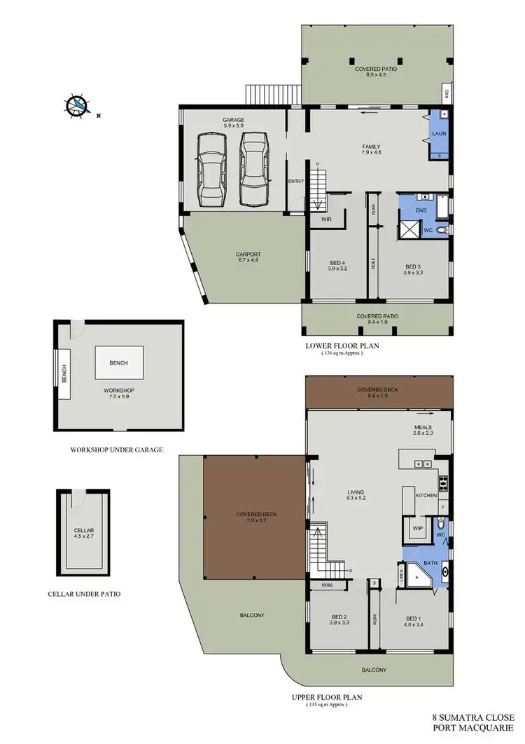 Floorplan of Homely house listing, 8 Sumatra Place, Port Macquarie NSW 2444