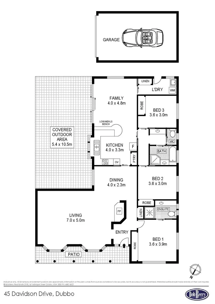Floorplan of Homely house listing, 45 Davidson Drive, Dubbo NSW 2830