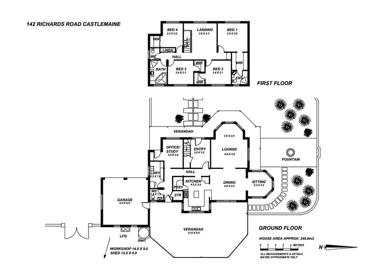 Floorplan of Homely house listing, 142 Richards Road, Castlemaine VIC 3450