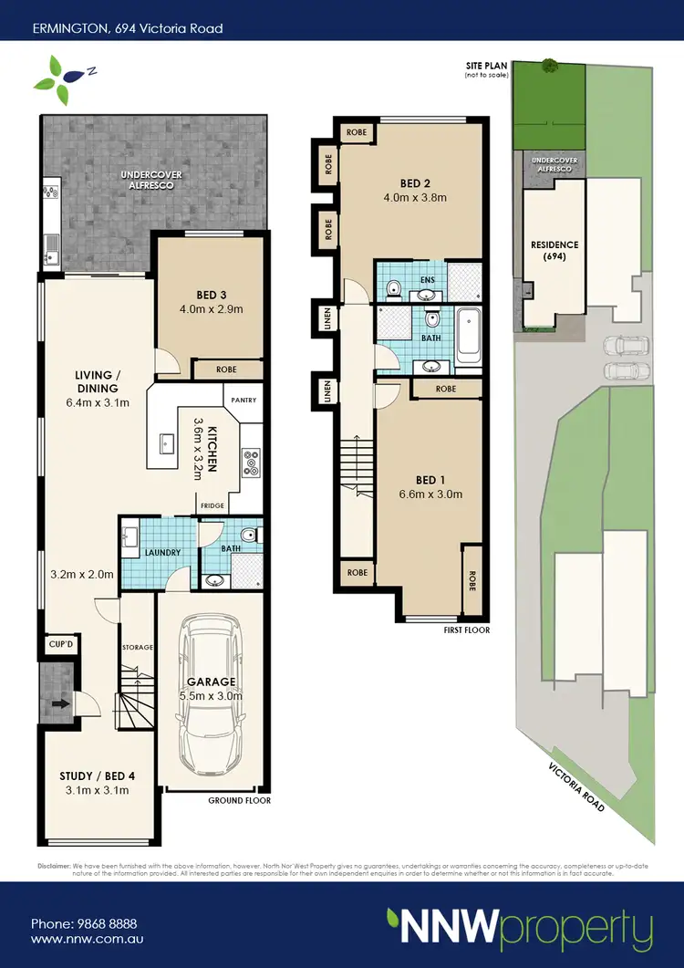 Floorplan of Homely semi-detached listing, 694 Victoria Road, Ermington NSW 2115