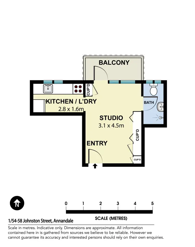 Floorplan of Homely apartment listing, 1/54-58 Johnston Street, Annandale NSW 2038