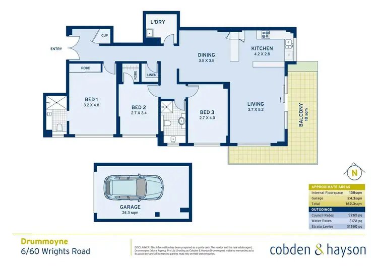 Floorplan of Homely apartment listing, 6/60 Wrights Road, Drummoyne NSW 2047