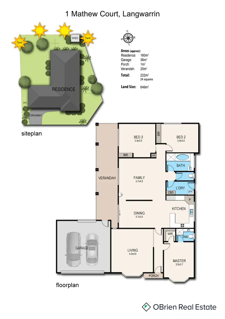 Floorplan of Homely house listing, 1 Mathew Court, Langwarrin VIC 3910