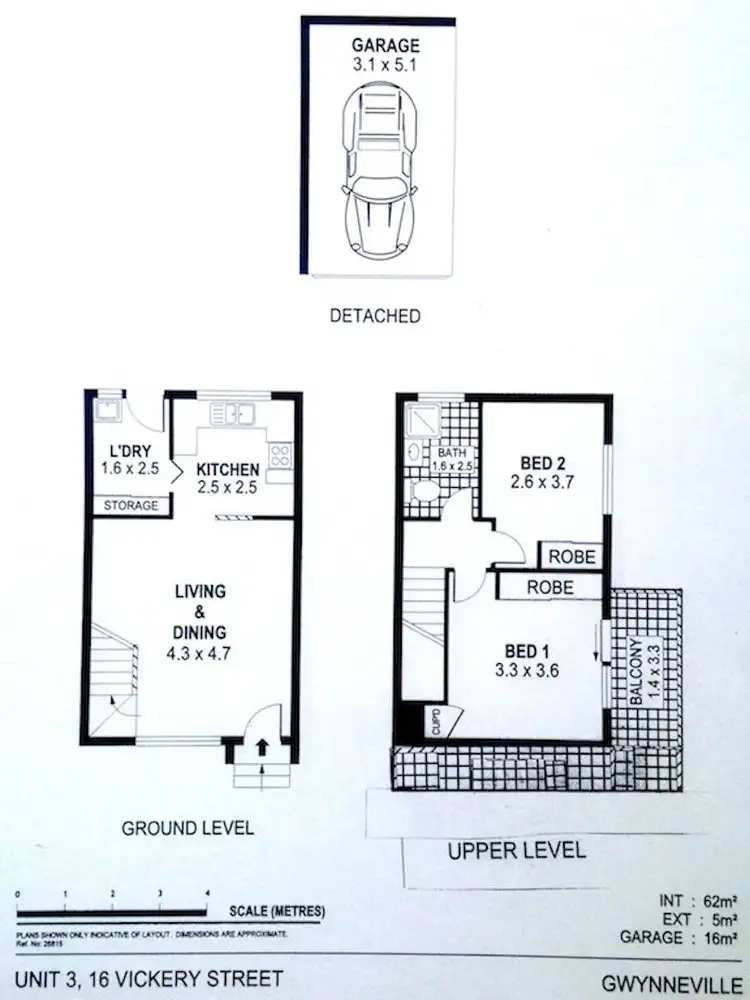 Floorplan of Homely unit listing, 3/16 Vickery Street, Gwynneville NSW 2500