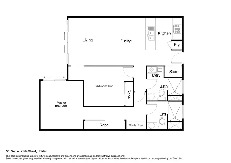 Floorplan of Homely apartment listing, 331/24 Lonsdale Street, Braddon ACT 2612