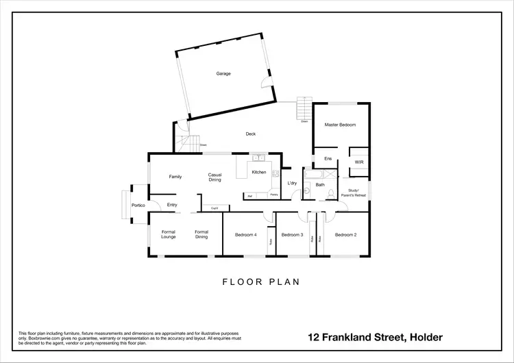 Floorplan of Homely house listing, 12 Frankland Street, Holder ACT 2611