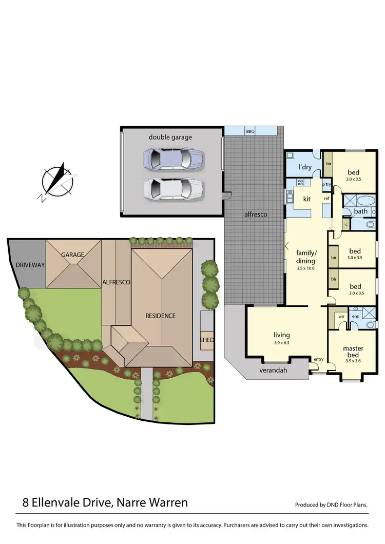 Floorplan of Homely house listing, 8 Ellenvale Drive, Narre Warren VIC 3805