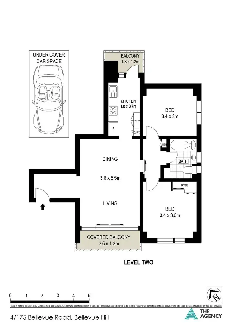 Floorplan of Homely apartment listing, 4/175 Bellevue Road, Bellevue Hill NSW 2023