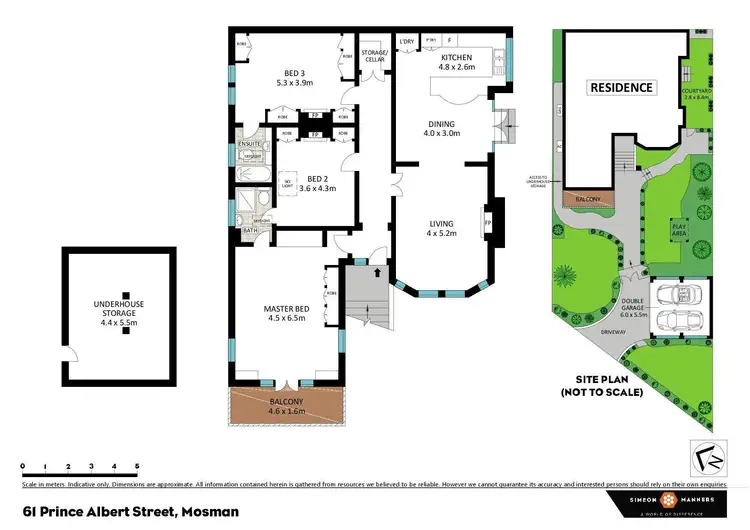 Floorplan of Homely townhouse listing, 1/61 Prince Albert Street, Mosman NSW 2088