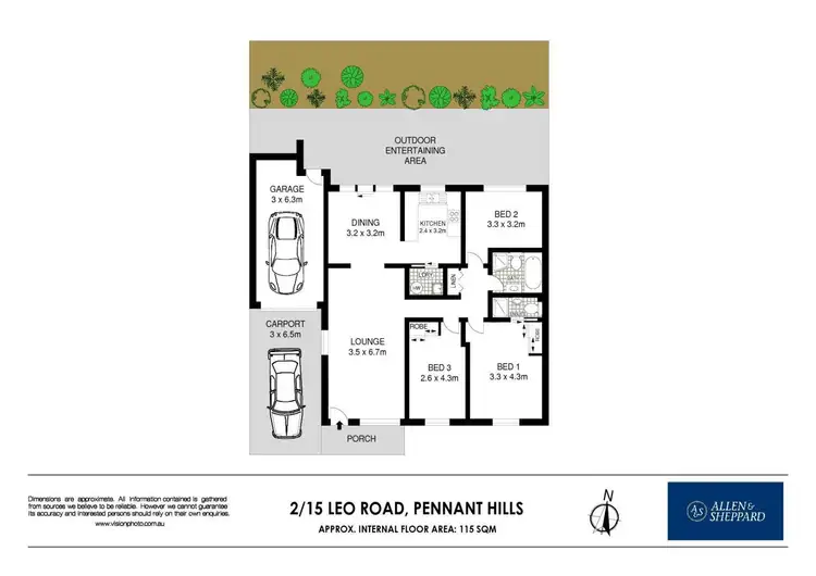 Floorplan of Homely villa listing, 2/15 Leo Road, Pennant Hills NSW 2120