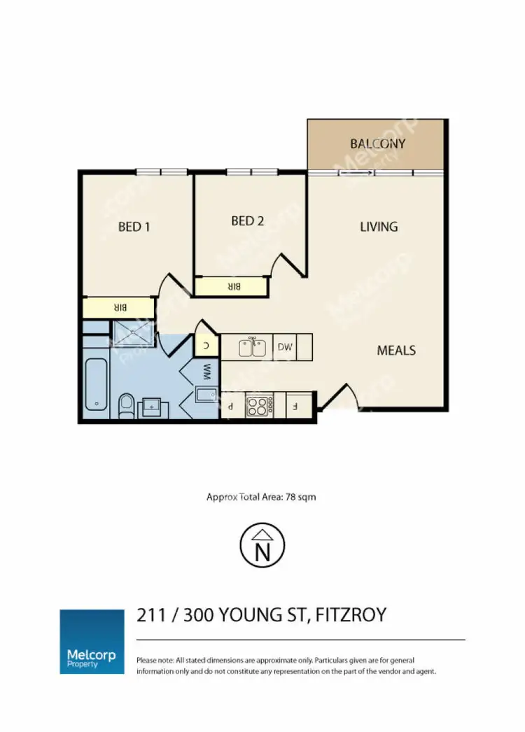 Floorplan of Homely apartment listing, 211/300 Young Street, Fitzroy VIC 3065