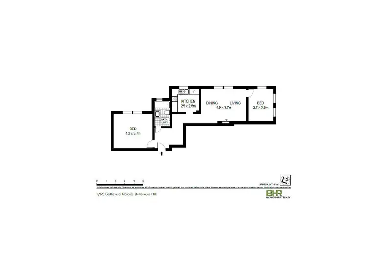 Floorplan of Homely apartment listing, 1/52 Bellevue Road, Bellevue Hill NSW 2023