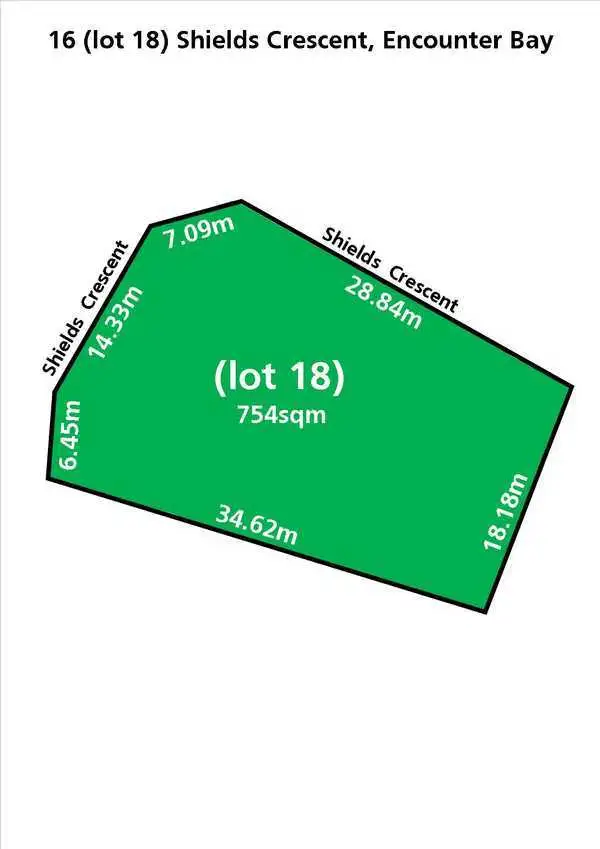 Floorplan of Homely land listing, 16 Shields Crescent, Encounter Bay SA 5211