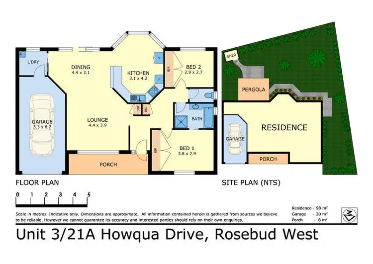 Floorplan of Homely unit listing, 3/21A Howqua Drive, Rosebud West VIC 3940