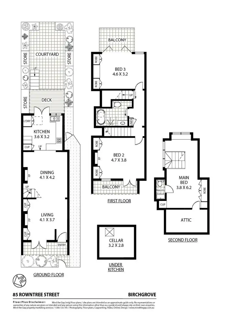 Floorplan of Homely house listing, 85 Rowntree Street, Birchgrove NSW 2041