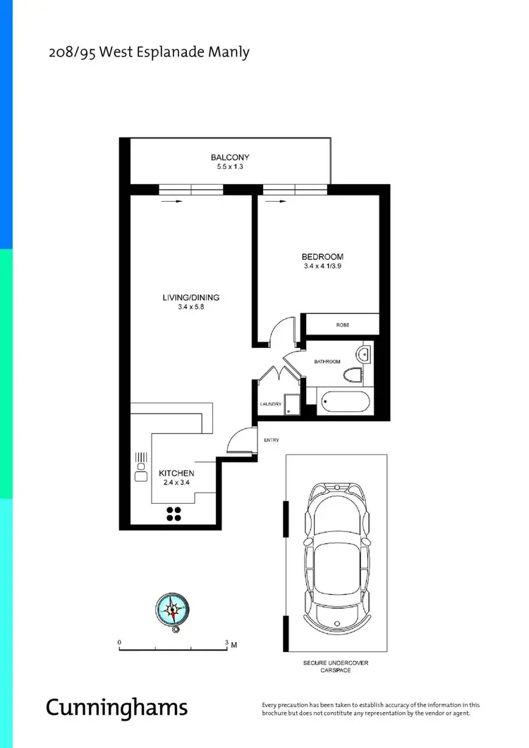 Floorplan of Homely apartment listing, 208/95 West Esplanade, Manly NSW 2095