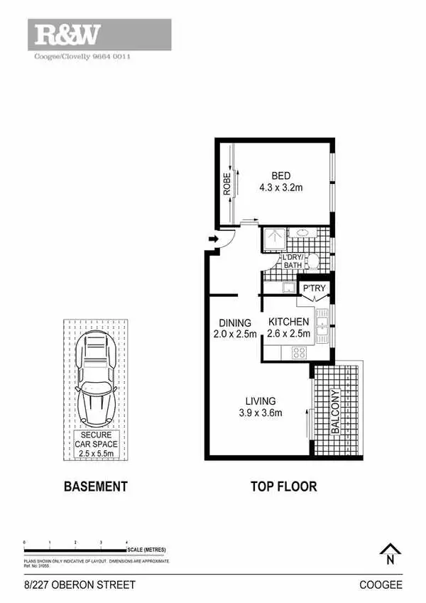 Floorplan of Homely apartment listing, 8/227 Oberon Street, Coogee NSW 2034