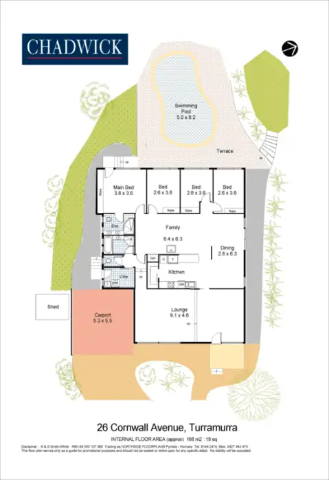 Floorplan of Homely house listing, 26 Cornwall Avenue, Turramurra NSW 2074