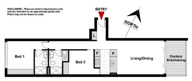 Floorplan of Homely apartment listing, 112/11 Trevillan Quay, Kingston ACT 2604