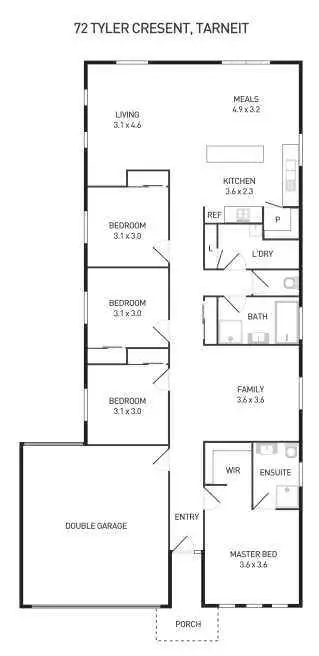 Floorplan of Homely house listing, 72 Tyler Crescent, Tarneit VIC 3029