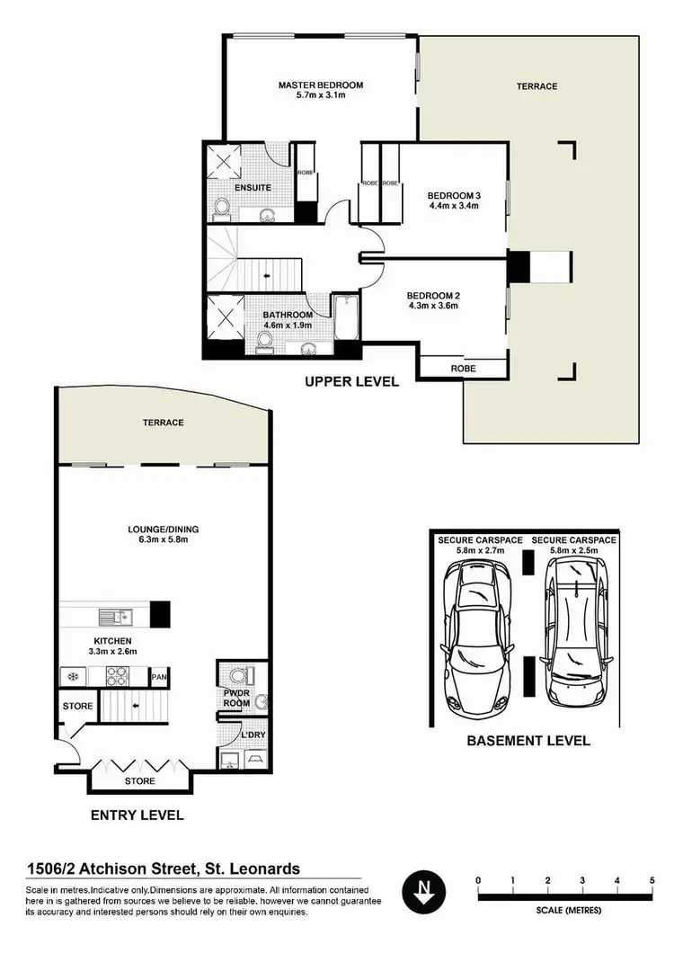 Floorplan of Homely apartment listing, Unit 1506/2-4 Atchison Street, St Leonards NSW 2065