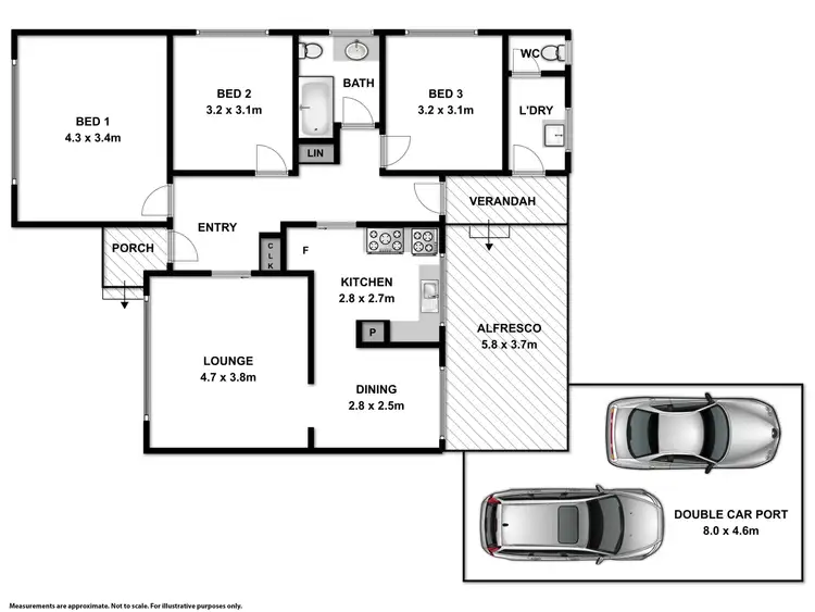Floorplan of Homely house listing, 13 Anderson Street, Wodonga VIC 3690