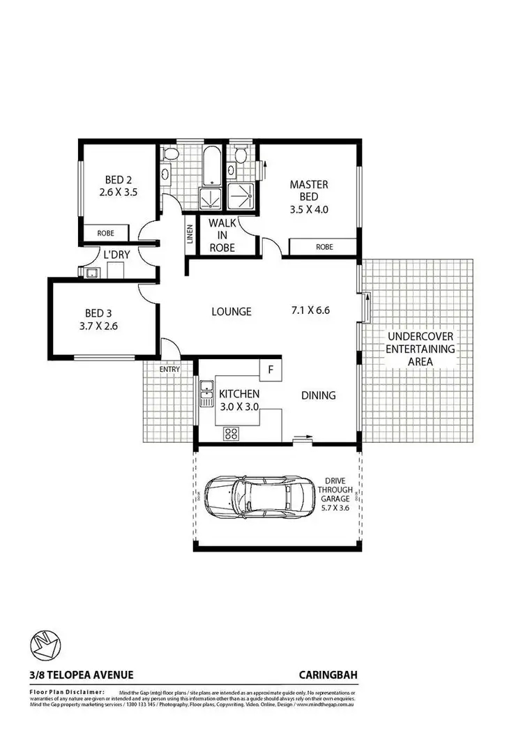 Floorplan of Homely villa listing, Unit 3/8 Telopea Avenue, Caringbah NSW 2229