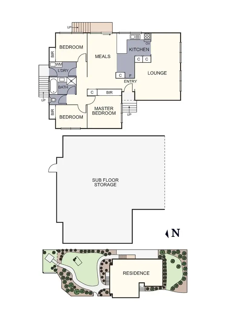 Floorplan of Homely unit listing, 1/2 Warrington Crescent, Wattle Glen VIC 3096
