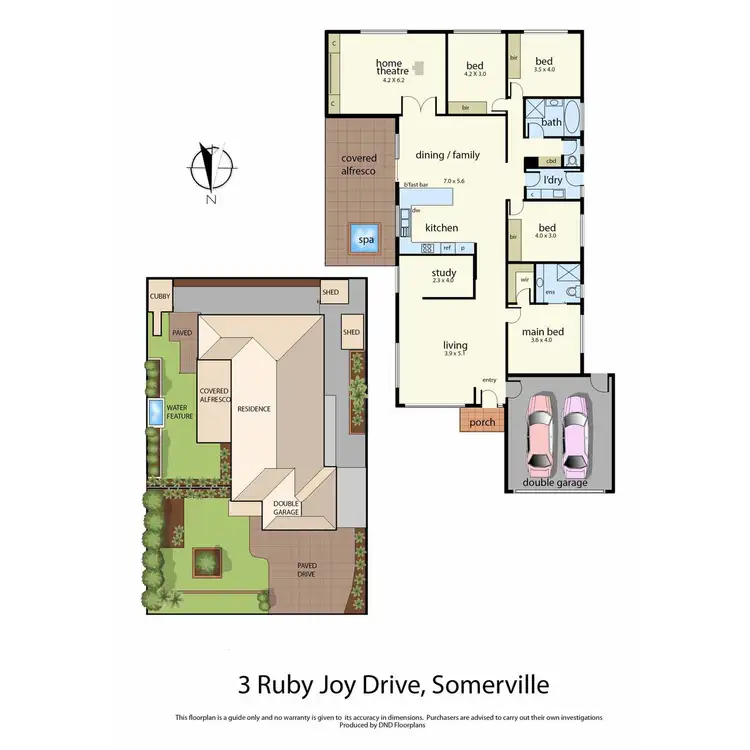 Floorplan of Homely house listing, 3 Ruby Joy Drive, Somerville VIC 3912