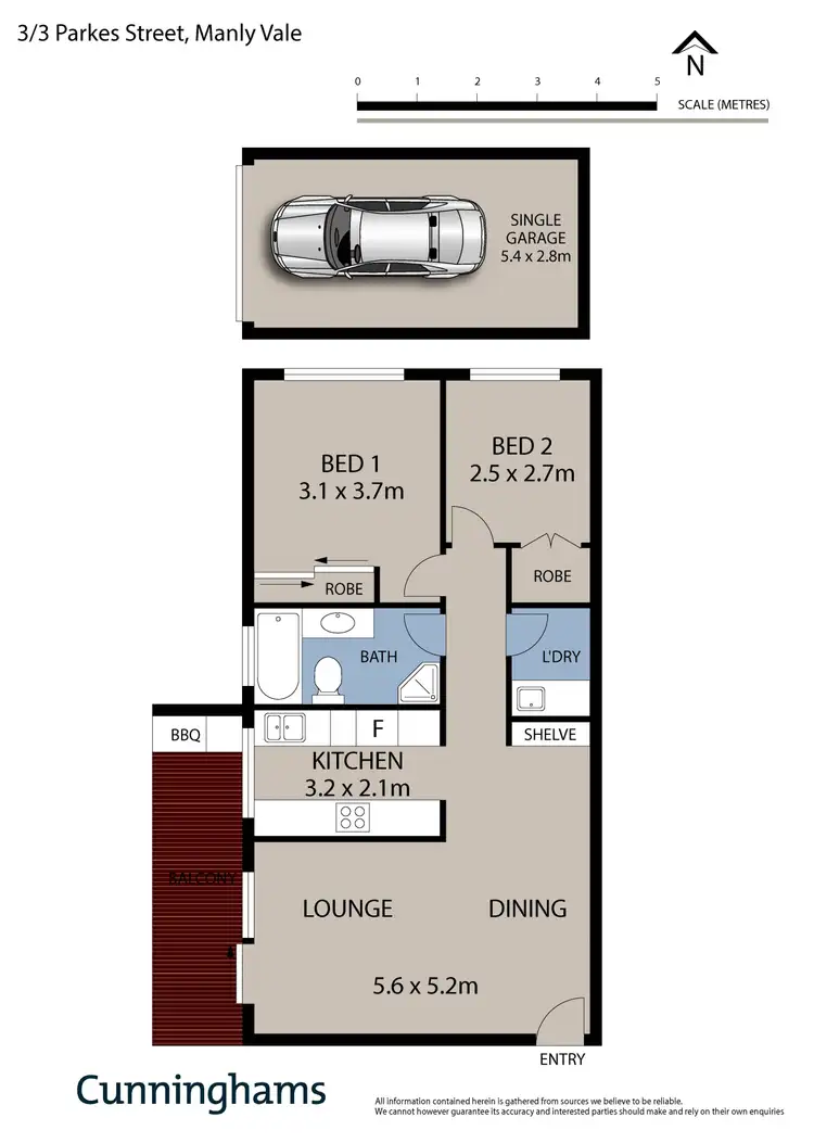 Floorplan of Homely unit listing, 3/3 Parkes Street, Manly Vale NSW 2093