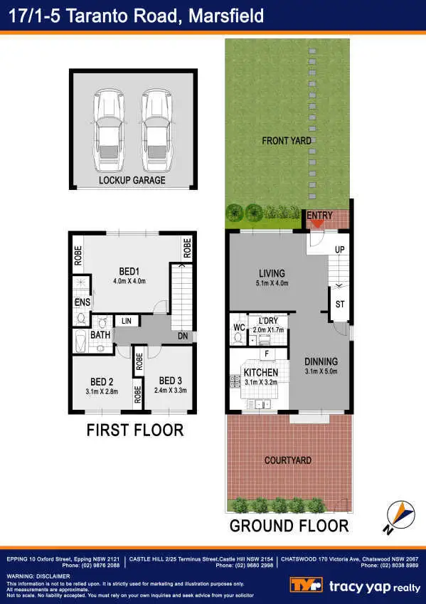 Floorplan of Homely townhouse listing, 17/1-5 Taranto Road, Marsfield NSW 2122