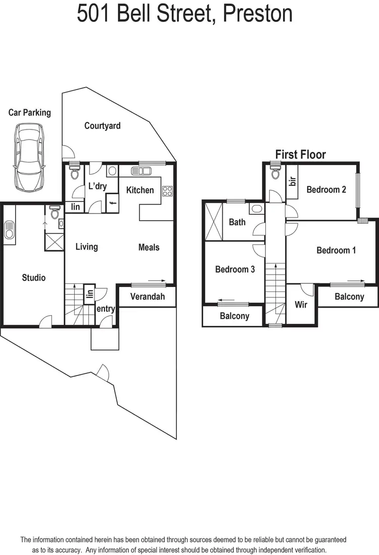Floorplan of Homely townhouse listing, 501 Bell Street, Preston VIC 3072