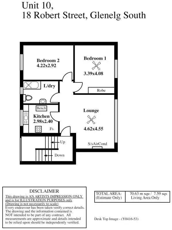 Floorplan of Homely unit listing, 10/18 Robert Street, Glenelg South SA 5045