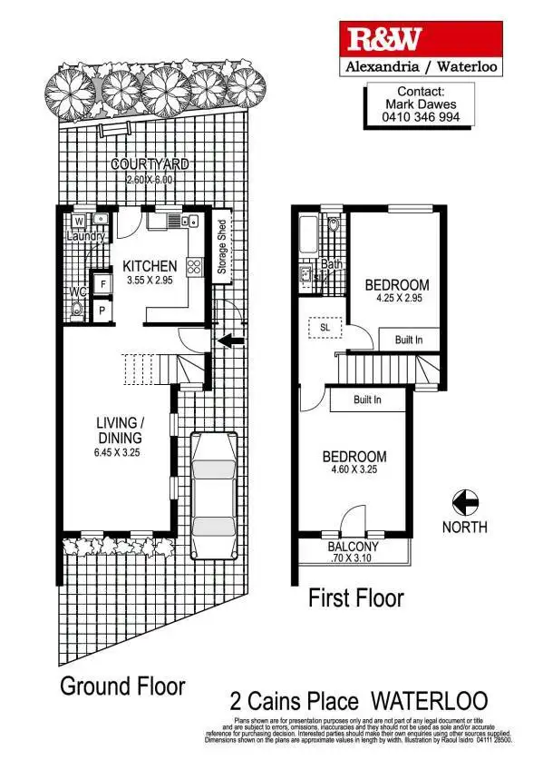 Floorplan of Homely house listing, 2 Cains Place, Waterloo NSW 2017