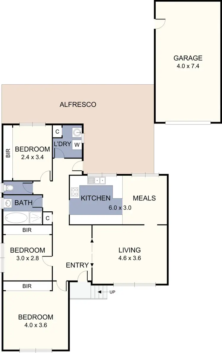 Floorplan of Homely house listing, 18 Freeland Grove, Jacana VIC 3047