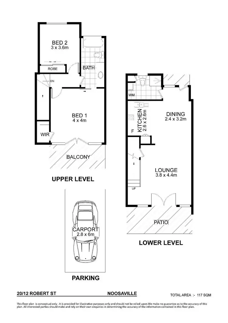 Floorplan of Homely townhouse listing, 20/12 Robert Street, Noosaville QLD 4566