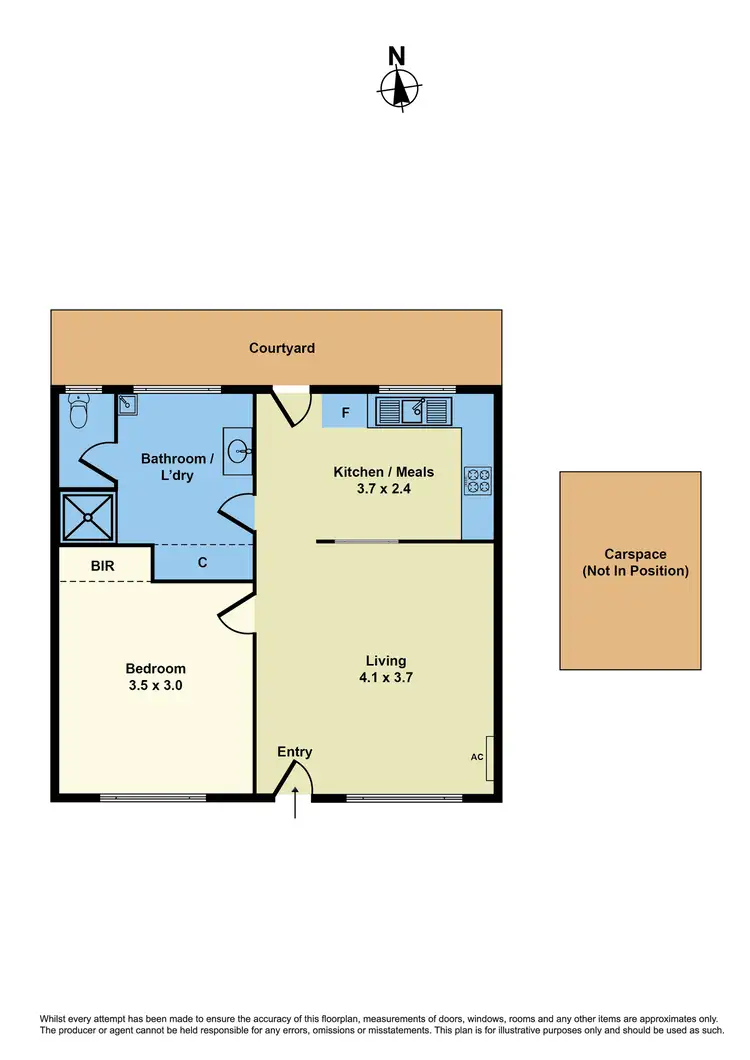 Floorplan of Homely unit listing, 2/56 Saltley Street, South Kingsville VIC 3015