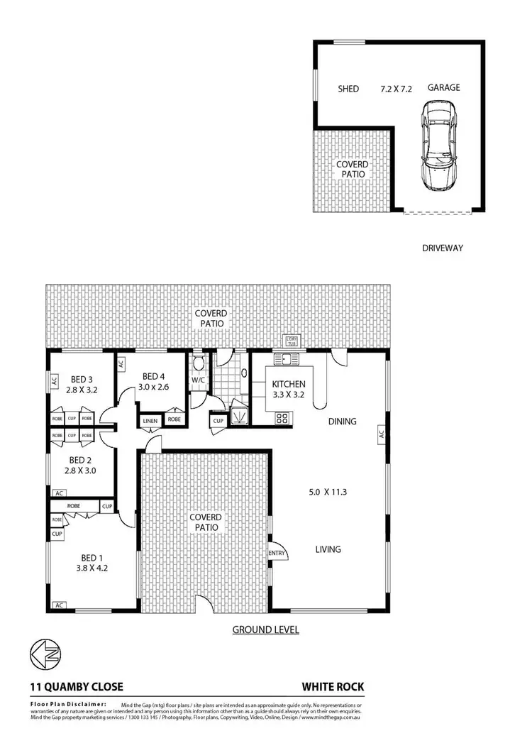 Floorplan of Homely house listing, 11 Quamby Close, White Rock QLD 4868