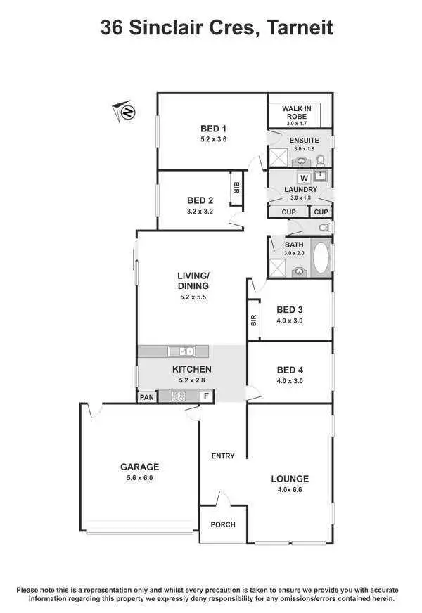 Floorplan of Homely house listing, 36 Sinclair Crescent, Tarneit VIC 3029