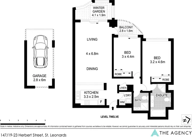 Floorplan of Homely apartment listing, 147/19-23 Herbert Street, St Leonards NSW 2065
