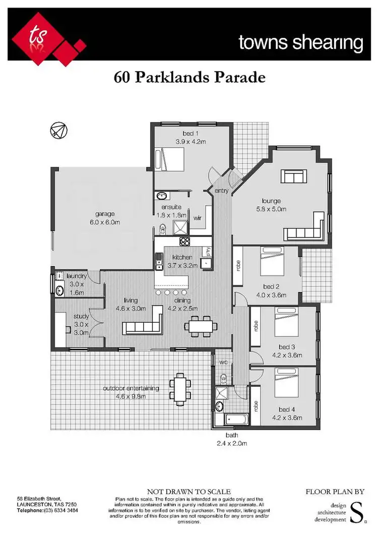 Floorplan of Homely house listing, 60 Parklands Parade, Newnham TAS 7248